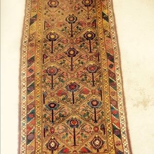 Antique hand knotted Caucasian decorative rug.